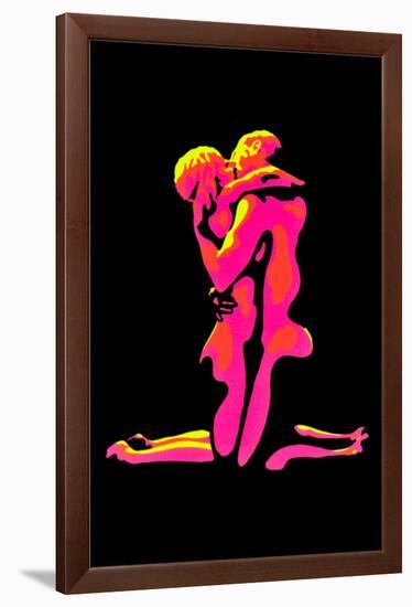 Flaming Love-null-Framed Blacklight Poster