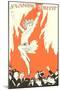 Flaming Youth Flapper-null-Mounted Art Print