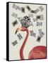 Flamingo and Cards-Fab Funky-Framed Stretched Canvas