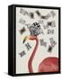 Flamingo and Cards-Fab Funky-Framed Stretched Canvas