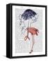 Flamingo and Parasol-Fab Funky-Framed Stretched Canvas