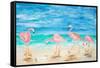 Flamingo Beach-Julie DeRice-Framed Stretched Canvas