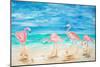 Flamingo Beach-Julie DeRice-Mounted Art Print