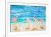 Flamingo Beach-Julie DeRice-Framed Art Print