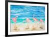 Flamingo Beach-Julie DeRice-Framed Art Print