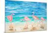 Flamingo Beach-Julie DeRice-Mounted Art Print