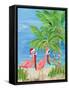 Flamingo Christmas I-Julie DeRice-Framed Stretched Canvas