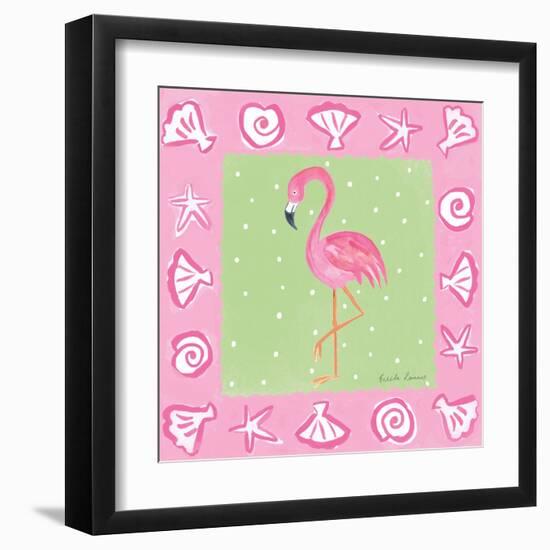 Flamingo Dance II-Farida Zaman-Framed Art Print