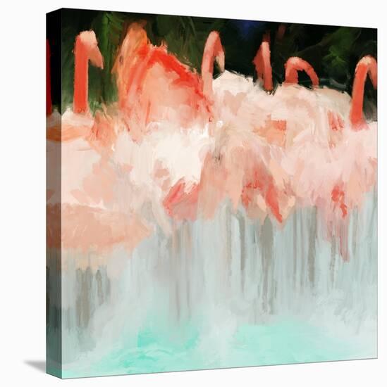 Flamingo Dance-Dan Meneely-Stretched Canvas