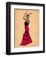 Flamingo Dancer 1-Marcus Prime-Framed Art Print