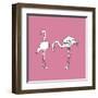 Flamingo Duo - Blush-Sandra Jacobs-Framed Art Print