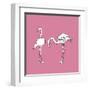 Flamingo Duo - Blush-Sandra Jacobs-Framed Art Print