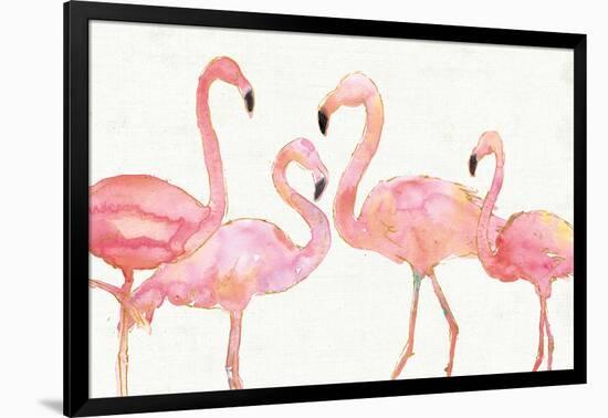 Flamingo Fever I no Splatter-Anne Tavoletti-Framed Art Print