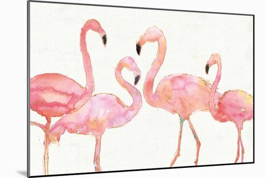 Flamingo Fever I no Splatter-Anne Tavoletti-Mounted Premium Giclee Print