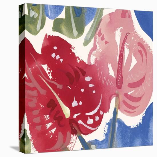 Flamingo Flower I-Alan Halliday-Stretched Canvas