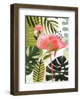 Flamingo Forest I-Victoria Borges-Framed Art Print