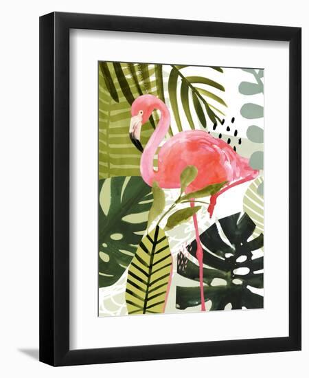 Flamingo Forest I-Victoria Borges-Framed Art Print