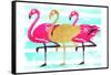 Flamingo Gold-OnRei-Framed Stretched Canvas