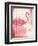 Flamingo Henna-Jace Grey-Framed Art Print