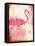 Flamingo Henna-Jace Grey-Framed Stretched Canvas