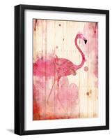 Flamingo Henna-Jace Grey-Framed Art Print