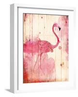 Flamingo Henna-Jace Grey-Framed Art Print