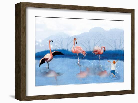 Flamingo Lesson-Nancy Tillman-Framed Art Print