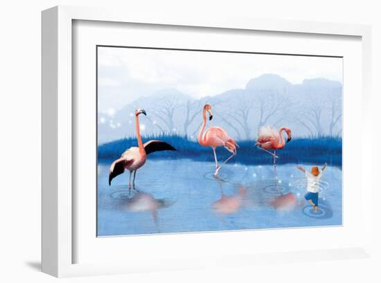 Flamingo Lesson-Nancy Tillman-Framed Art Print