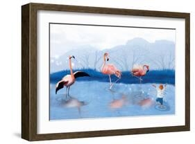 Flamingo Lesson-Nancy Tillman-Framed Premium Giclee Print