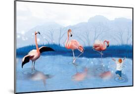 Flamingo Lesson-Nancy Tillman-Mounted Premium Giclee Print