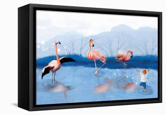 Flamingo Lesson-Nancy Tillman-Framed Stretched Canvas