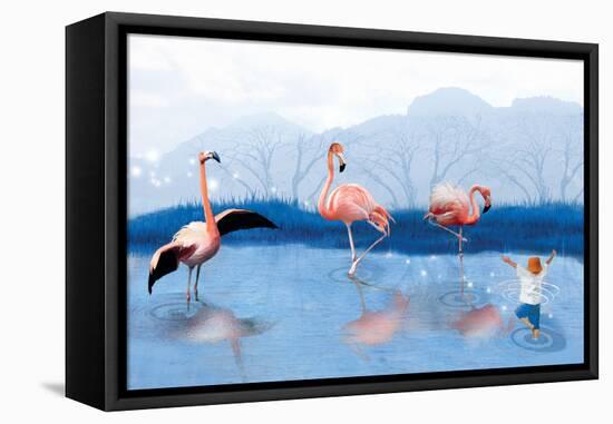 Flamingo Lesson-Nancy Tillman-Framed Stretched Canvas