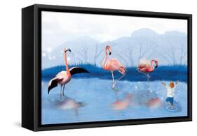 Flamingo Lesson-Nancy Tillman-Framed Stretched Canvas