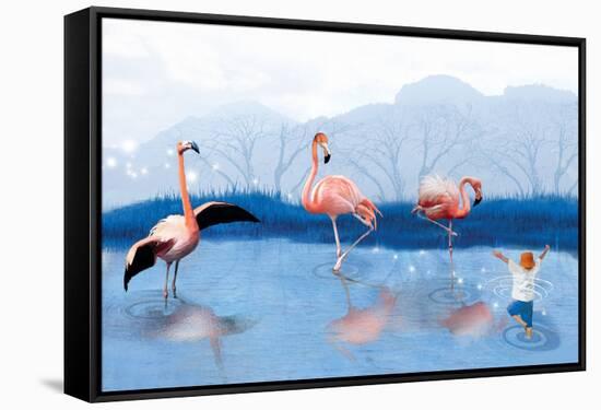 Flamingo Lesson-Nancy Tillman-Framed Stretched Canvas