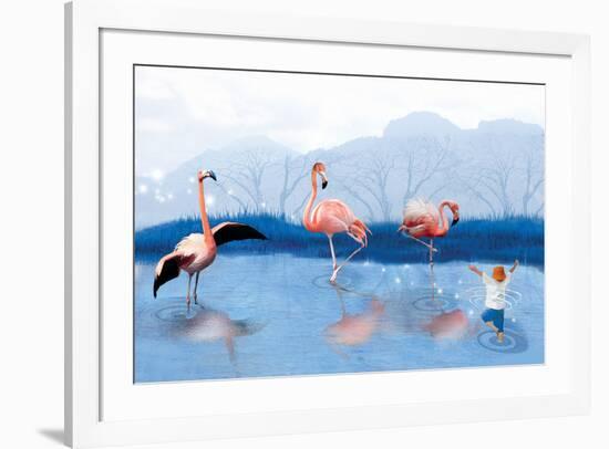 Flamingo Lesson-Nancy Tillman-Framed Art Print