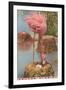 Flamingo Nesting in Stuart, Florida-null-Framed Art Print