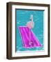 Flamingo On Raft-Matthew Piotrowicz-Framed Art Print