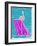 Flamingo On Raft-Matthew Piotrowicz-Framed Art Print