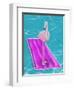 Flamingo On Raft-Matthew Piotrowicz-Framed Art Print