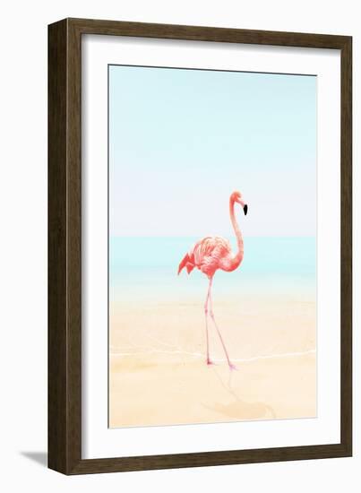 Flamingo on the Beach II-Tai Prints-Framed Art Print