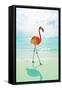 Flamingo on the Beach-Tai Prints-Framed Stretched Canvas