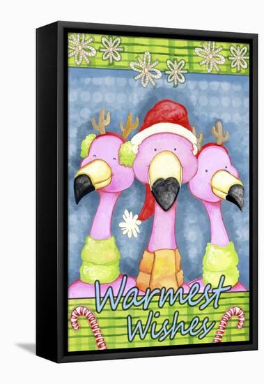 Flamingo Party-Valarie Wade-Framed Stretched Canvas