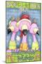 Flamingo Party-Valarie Wade-Mounted Giclee Print