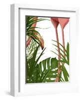 Flamingo Peering-Fab Funky-Framed Art Print