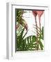 Flamingo Peering-Fab Funky-Framed Art Print