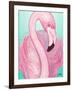 Flamingo Portrait-Elizabeth Medley-Framed Art Print