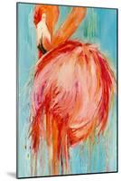 Flamingo Pose-Kathleen Broaderick-Mounted Art Print