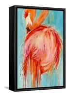 Flamingo Pose-Kathleen Broaderick-Framed Stretched Canvas