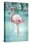 Flamingo Romance I-Eli Jones-Stretched Canvas