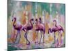 Flamingo Rondevu 1-Boho Hue Studio-Mounted Art Print